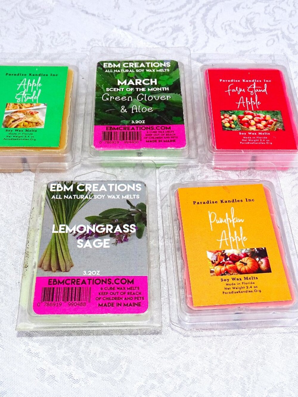 5 New Packages of Assorted Wax Melts